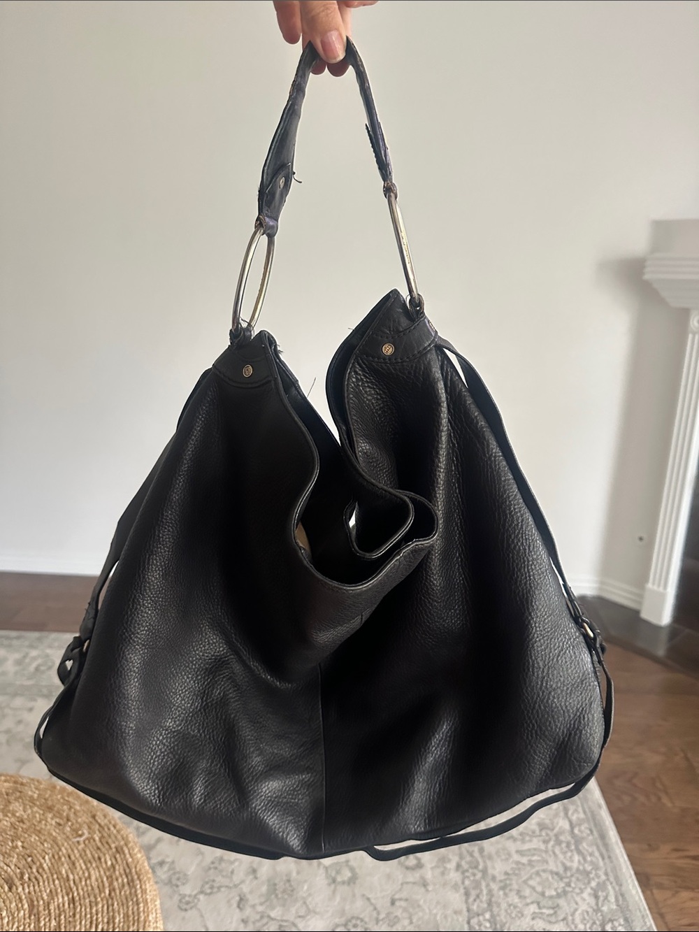 Y2K Juicy Couture leather hobo bag